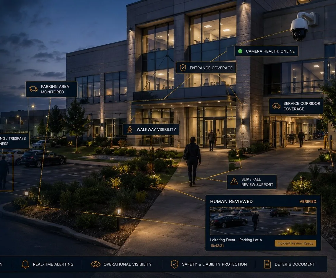 Commercial site with CCTV coverage